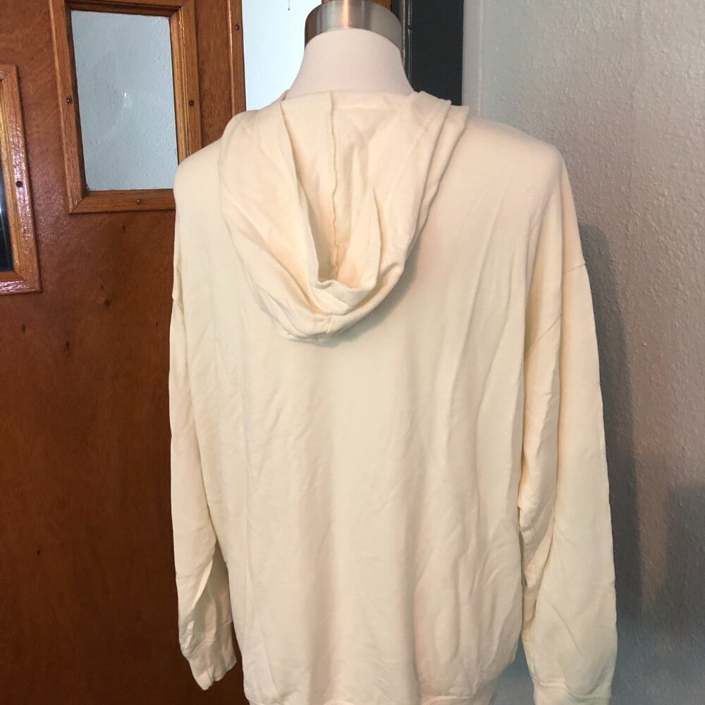 'Threads 4 Thought' Pullover Thin Ivory Hoodie Sw… - image 2